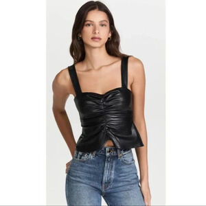 A.L.C Leather Top Lauryn II Top